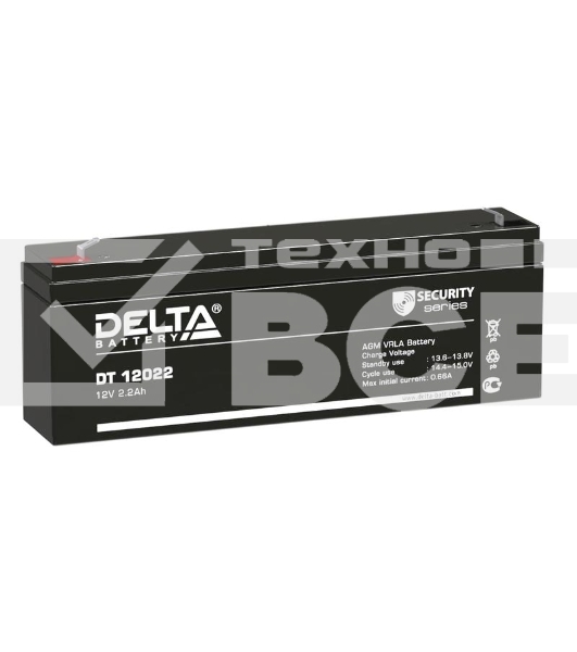 Батарея Delta DT 12022 (12V, 2.2Ah)