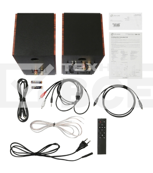Колонки Oklick OK-117 BT 2.0 черный 80Вт беспроводные BT