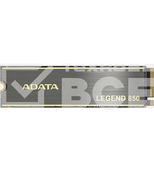 Накопитель SSD ADATA LEGEND 850, 1Tb, PCIe 4.0 x4, M.2 2280, NVMe, R/W 5000/4500, с радиатором