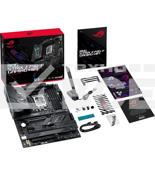 Материнская плата ASUS ROG STRIX Z790-F GAMING WIFI, LGA 1700, Intel Z790, 4xDDR5, 4xSATA, 4xM.2, 1xPCIe 5.0 x16, 2xPCIe 4.0 x4, 1xHDMI, 1xDP, 1x 2.5Gb LAN, 2xUSB-A 3.2 Gen 2, 4xUSB-A 3.2 Gen 1, 4xUSB-A 2.0, 5x3.5 мм, 7.1, Standard-ATX