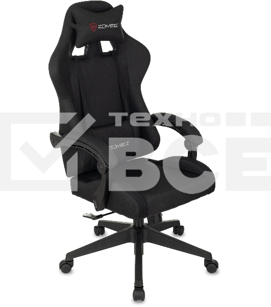 Кресло игровое Zombie Predator Neo Black черный, крестов. пластик