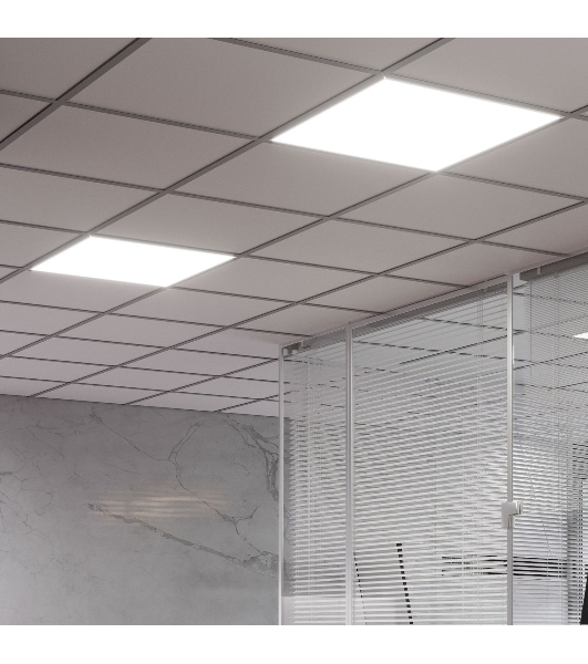 Св-к светодиодный Gauss IP40 595*595*7,2 мм 36W 2880лм 6500K ультратонкий матовый с Драйвером 1/4