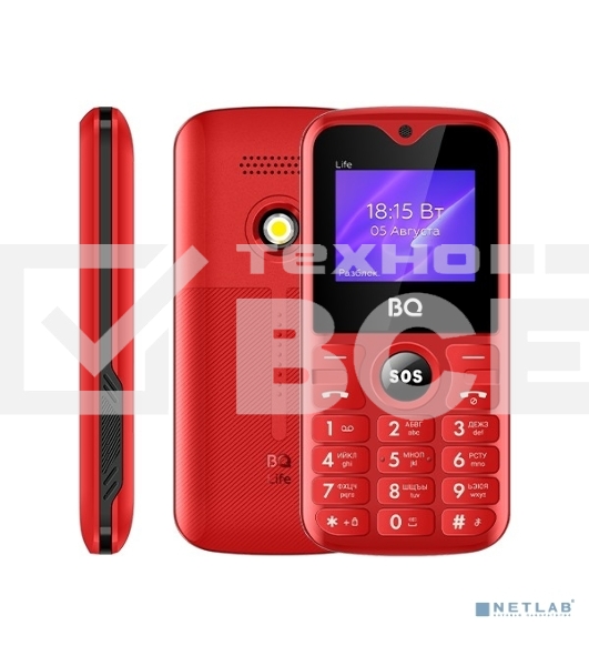 Мобильный телефон BQ 1853 Life черный/красный