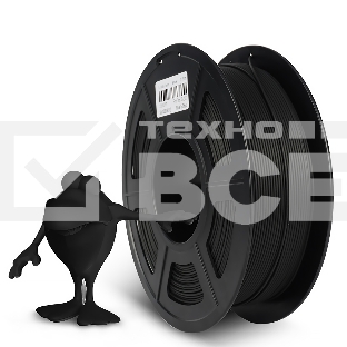 Филамент NVPRINT PLA Matte Black для 3D печати диаметр 1.75мм  длина 330 метров  масса 1 кг