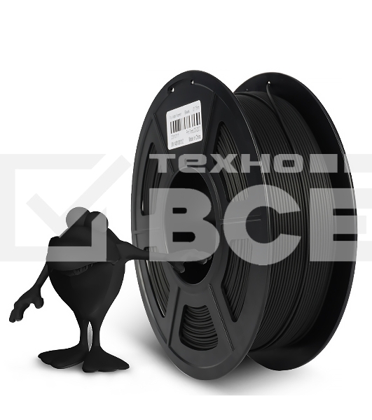 Филамент NVPRINT PLA Matte Black для 3D печати диаметр 1.75мм  длина 330 метров  масса 1 кг