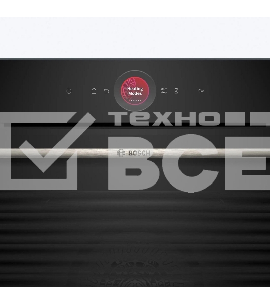 Встраиваемый духовой шкаф с 14 режимами нагрева,контроль температуры от 30 °C до 300 °C,объем 71 л,Eco Clean Direct,TFT сенсорный дисплей,дверь с SoftClose и SoftOpen, Bosch Assist,система очистки пиролитическая,черный