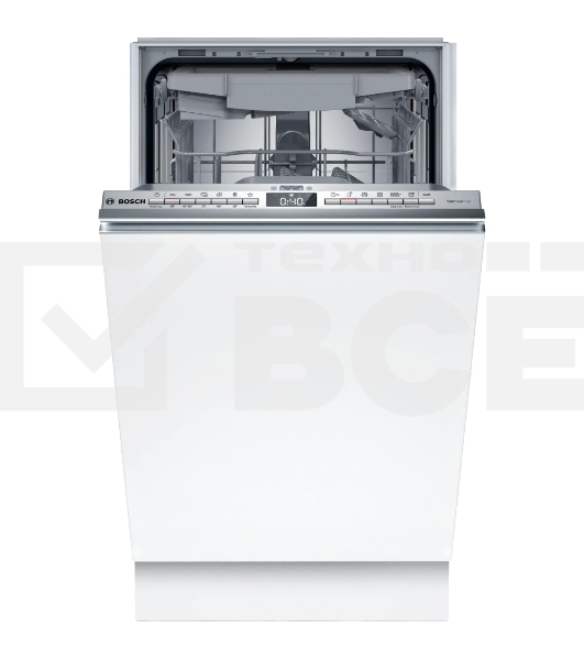 Встраиваемая посудомоечная машина Bosch SPV4EMX10E, серебристый, 44.8 см, 10 компл., 44 дБ, класс C