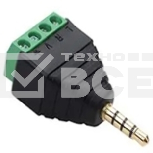 Сборный штекер miniJack 3.5 мм 3 канала