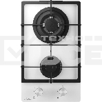 Варочная поверхность MONSHER MGG 33 Blanc, газ, High-Tech, 30 см, автоматический электроподжиг, газ-контроль, форсунки под сжиженый газ, SABAF конфорки, чугунные решетки, цвет белый, фото3