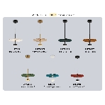 Светильник Ambrella light LH72607 BK/CF черный/кофе 6W 3000K D300*260-1770, фото 1