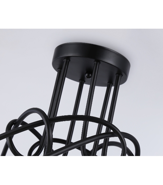 Светильник Ambrella light TR80419/6 BK/GD черный/золото E27/6 max 60W D690*370