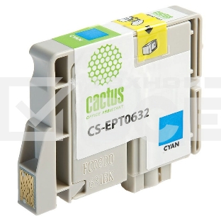 Картридж струйный Cactus CS-EPT0632 голубой (10 мл) для Epson Stylus C67/C87/CX3700/CX4100/CX4700