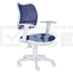 Кресло компьютерное Бюрократ CH-W797/BL/TW-10 TW-10 синий, спинка сетка, сиденье синий, колеса белый/синий, пластик белый, фото7