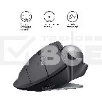 Трекбол беспроводной Logitech MX Ergo графитовый, 2048 dpi, радиоканал, Bluetooth, USB, кнопки - 8, фото12