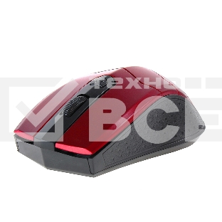 Мышь беспроводная Crown CMM-934W красный/черный, 1200 dpi, радиоканал, USB, кнопки - 4