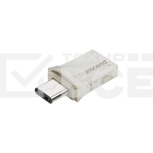 Флешка USB Transcend JetFlash 890S (TS128GJF890S), 128Gb, USB 3.1/Type-C, R/W 70/25, темно-серый