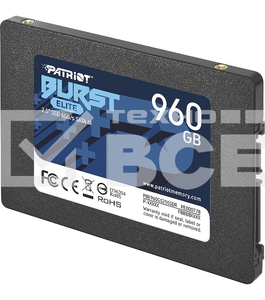 Накопитель SSD Patriot Burst Elite, 960GB, SATA, 2.5