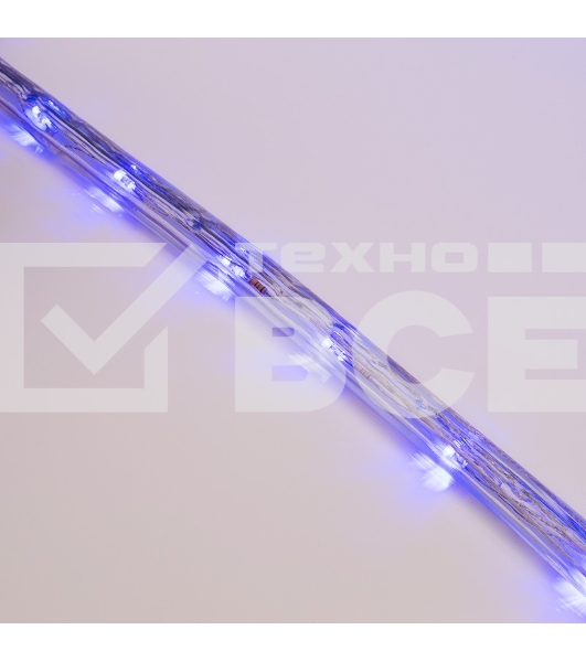 Дюралайт LED, свечение с динамикой (3W) - синий, 24 LED/м, бухта 100м