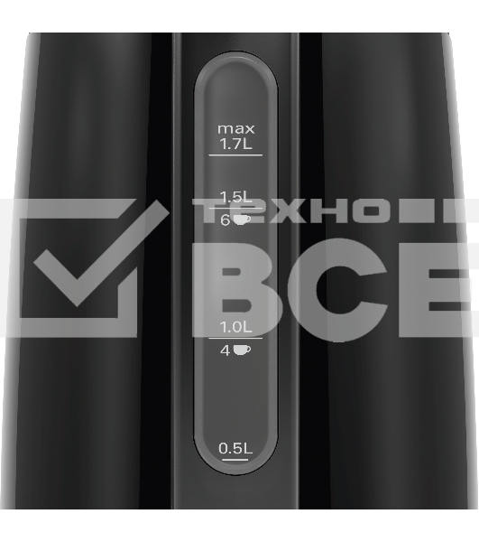 Чайник электрический Bosch TWK3P423 1.7л. 2400Вт черный (корпус: нержавеющая сталь)