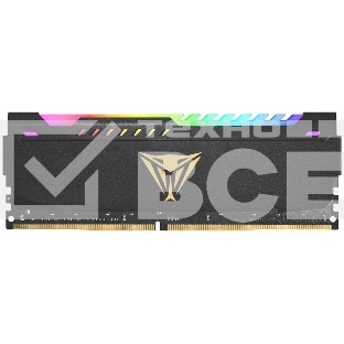 Оперативная память Patriot Viper Steel, DDR4, 8GB (1x8GB), 3600MHz, CL20, с радиатором, RGB, черный