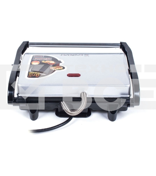 Электрогриль Endever Grillmaster 115, 1500 Вт, авто терморегулятор, антипригарное покрытие, индикатор нагрева, серебристый/черный