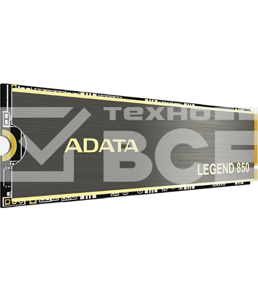 Накопитель SSD ADATA LEGEND 850, 1Tb, PCIe 4.0 x4, M.2 2280, NVMe, R/W 5000/4500, с радиатором