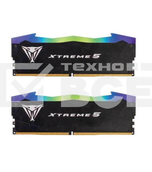 Оперативная память Patriot Viper Xtreme 5, DDR5, 48Gb (2x24Gb), 7600MHz, CL36, с радиаторами, RGB, черный