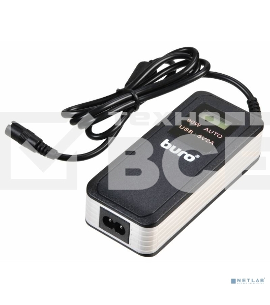Блок питания Buro BUM-0065A90 автоматический 90W 12V-20V 11-connectors 5A 1xUSB 2.1A от бытовой электросети LСD индикатор