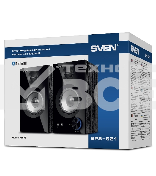 Колонки SVEN АС SPS-621, черный (28 Вт, Bluetooth)