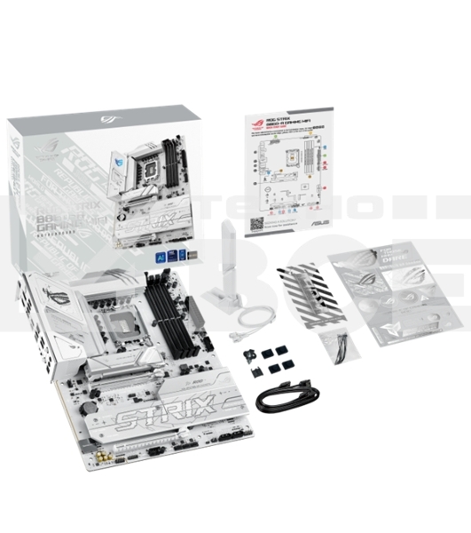Материнская плата ASUS ROG STRIX B860-A GAMING WIFI, LGA1851, Intel B860, 4xDDR5, 4xSATA, 4xM.2, 2xPCIe 5.0 x16, 1xDP, 1xHDMI, 1x2.5Gb LAN, Wi-Fi, Bluetooth, 4xUSB 2.0, 2xUSB 3.2 Gen 1, 3xUSB 3.2 Gen 2, 1xUSB 4, 2xUSB-C, 3x3.5 мм, 7.1, ATX