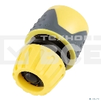 Коннектор для шланга, быстросъемный 1/2' с аквастопом и термопластичной резиной Профи ЧЕТЫРЕ СЕЗОНА, фото 1