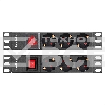 Блок розеток 10' с выключателем с подсветкой ExeGate ServerPro PDU-10H305 Al-3S-C14-SW (10', 1U, Алюминий, 3 Schuko, C14, выкл. с подсветкой, (ШхВхГ): 254х45х45 мм, черный, RTL), фото5