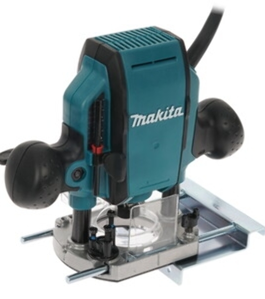 Фрезер Makita RP0900K 900Вт,27000об\м,ход-35мм,цанга-6\8мм,2.7кг,чем