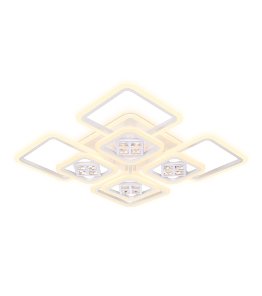Светильник Ambrella light FA289/4+4 WH белый 176W 820*820*120 (ПДУ РАДИО 2.4G)