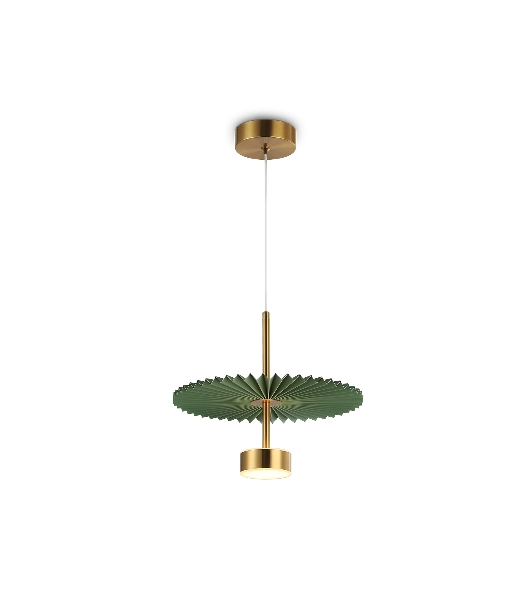Светильник Ambrella light LH72609 BK/GR латунь/зеленый 6W 3000K D300*260-1770