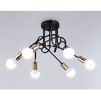 Светильник Ambrella light TR80419/6 BK/GD черный/золото E27/6 max 60W D690*370, фото4