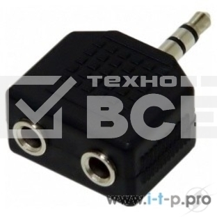 Переходник разветвитель аудио VCOM 3.5 Jack (M) - 2x3.5 Jack (F), стерео <VAD7847> 