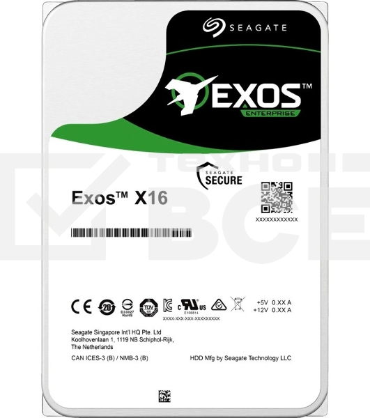 Жесткий диск Seagate HDD 10Tb Seagate Enterprise Exos X16 512E ST10000NM001G  3.5