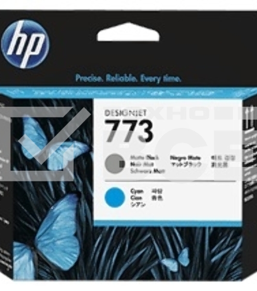 Картридж струйный HP 773 C1Q20A черный матовый/голубой печатающая головка для HP DJ Z6600