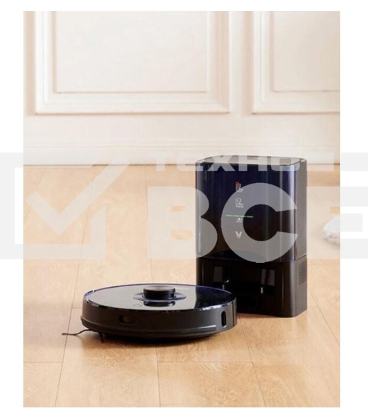 Робот-пылесос Xiaomi Viomi Robot Vacuum Cleaner S9 черный (V-RVCLMD28C), 50 Вт, 5200 мАч Li-Ion, уборка влажная/сухая, пылесборник контейнер 0.3 л