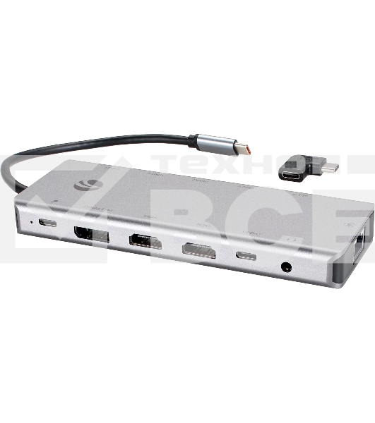 Usb концентратор TypeC -->(2HDMI+DP)4K*60Hz+3USB3.0+TC+USB2.0+RJ45+SD+TF+PD+audio+TCадаптер