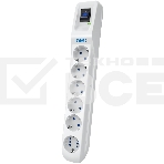Сетевой фильтр Pilot L GP 6 розеток (5 евро + 1GP) 7 м/ Surge protector Pilot L GP 6 outlets (5 EUR + 1GP) 7 m white, фото2