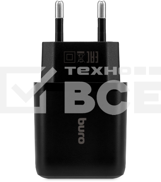 Сетевое зарядное устройство Buro BUWH1 15.5W 3.1A 2xUSB универсальное черный