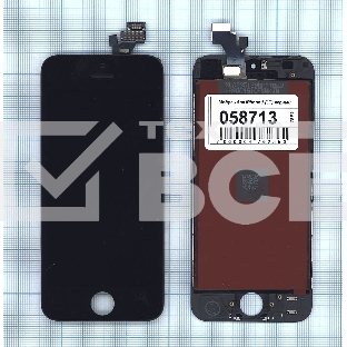 Дисплей для iPhone 5 в сборе с тачскрином (LT) черный