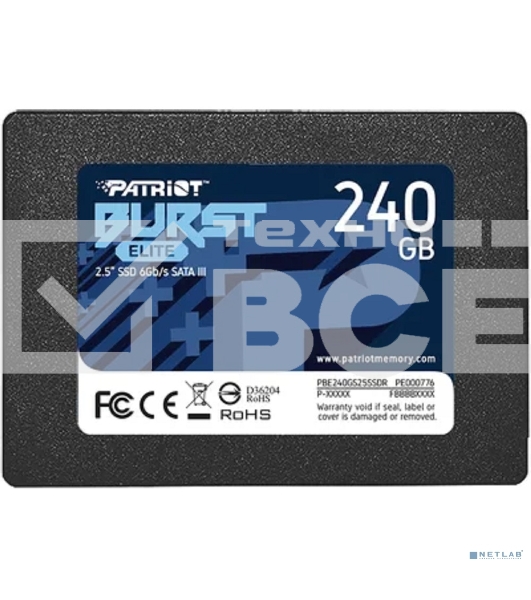 Накопитель SSD Patriot Burst Elite, 240GB, SATA, 2.5