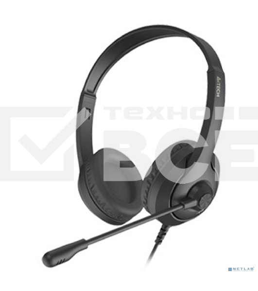 Наушники с микрофоном A4Tech Fstyler FH100 черный 2м
