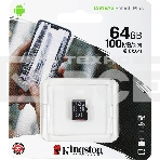Флеш карта microSDHC 64GB microSDXC Class10 Kingston <SDCS2/64GBSP> Class10 UHS-I Canvas Select up to 100MB/s, фото11