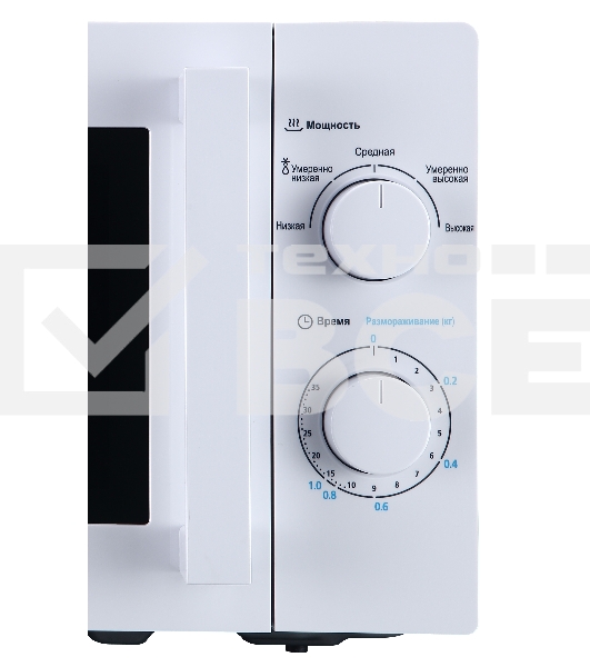 Микроволновая печь Midea MM720CY6-W белый, 20 л, 700 Вт, переключатели - поворотный механизм