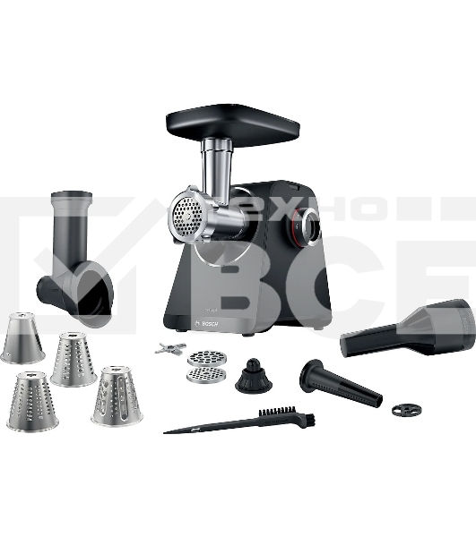 Мясорубка Bosch MFWS440B, 1900W, черный