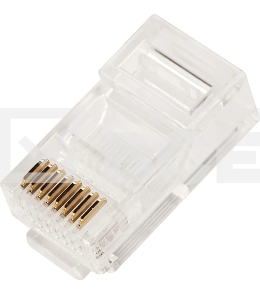 Коннектор Lanmaster TWT-PL45-8P8C/JR100, UTP кат.5E RJ45 прозрачный (упак.:100шт)